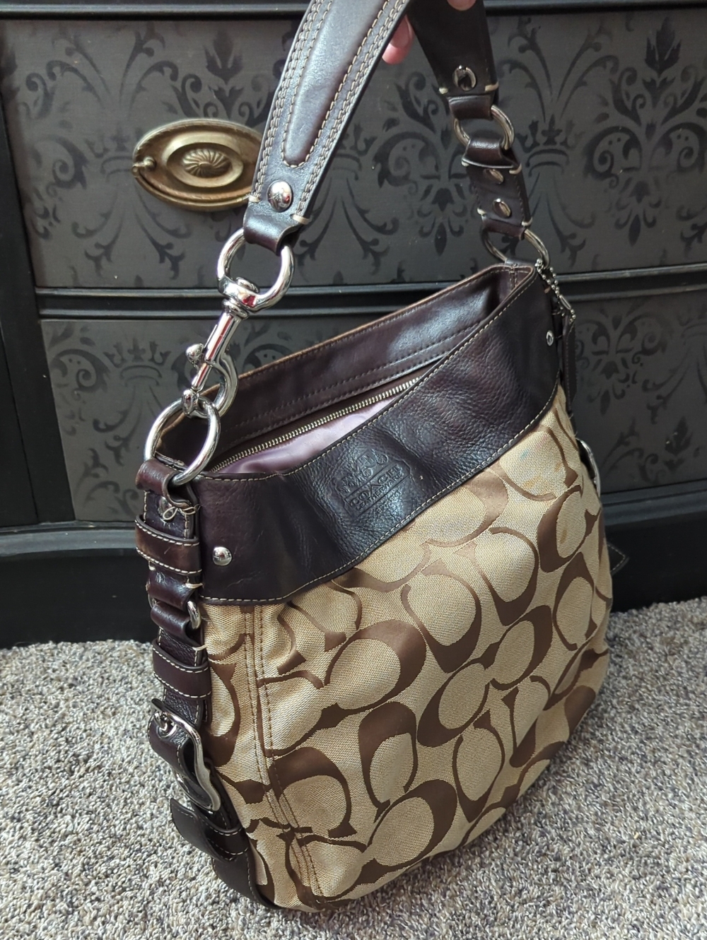 Coach 2009 Zoe Signature Hobo Bag